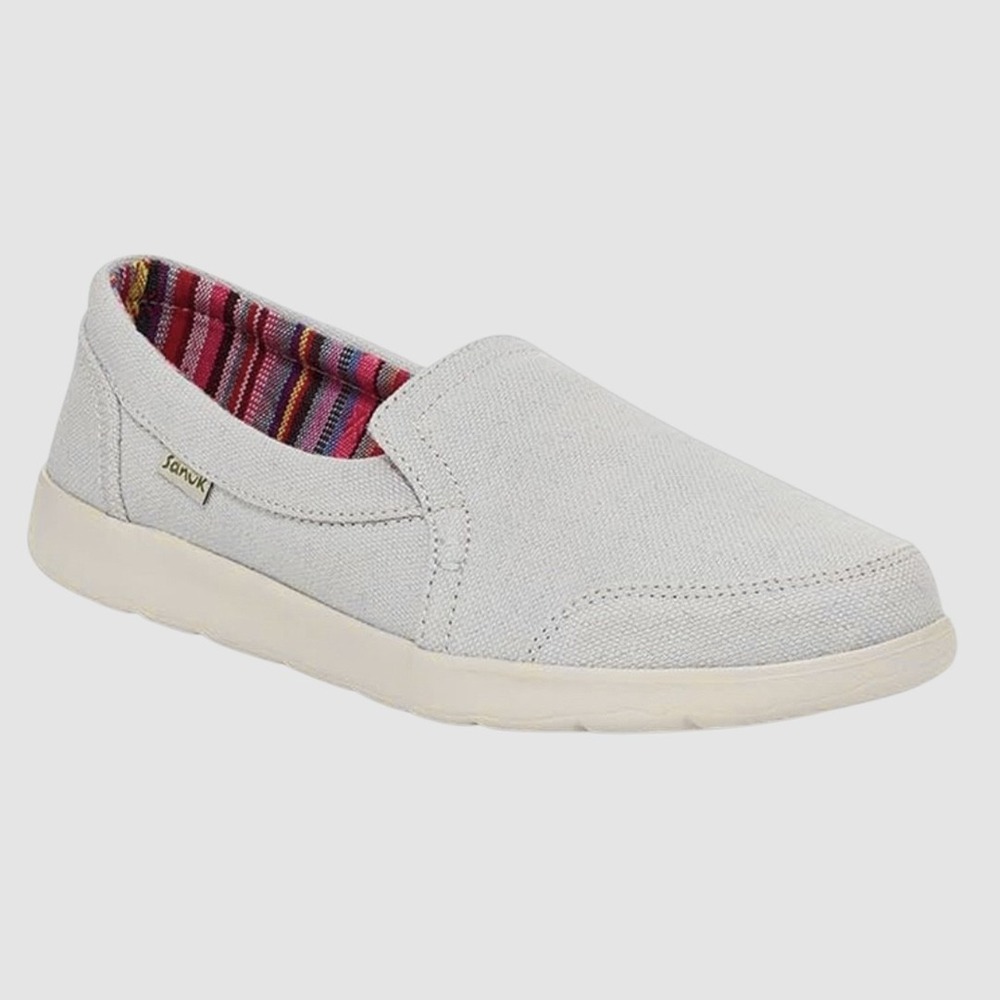 Sanuk Hangout Lite Loafers / Shoes - NWT Womens 9 Harbor Mist Grey - #49511-K1